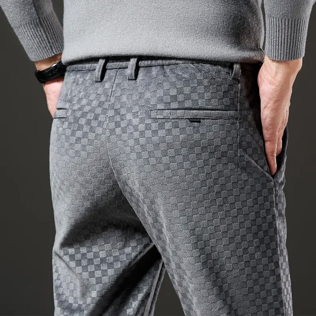 Checkered Corduroy Pants