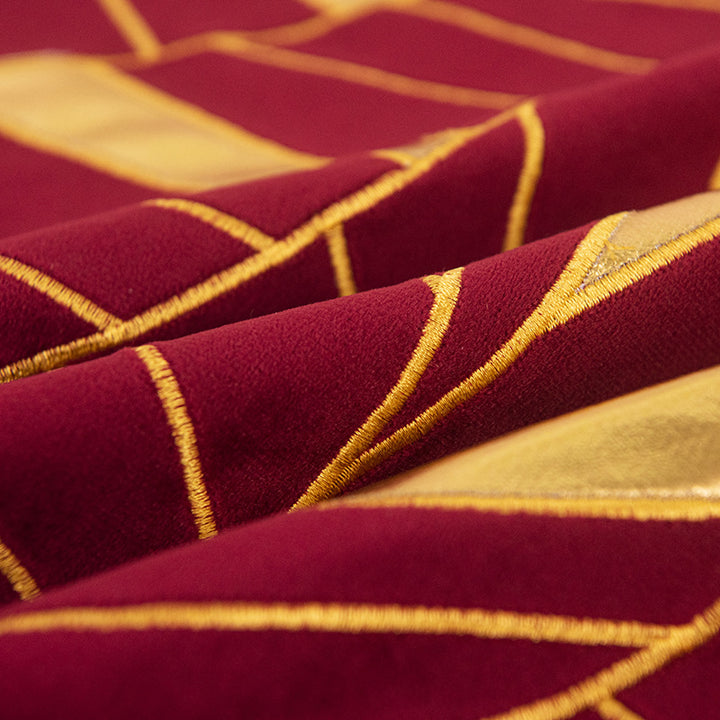 Foveria Luxury Velvet Cushions with Gold Pattern
