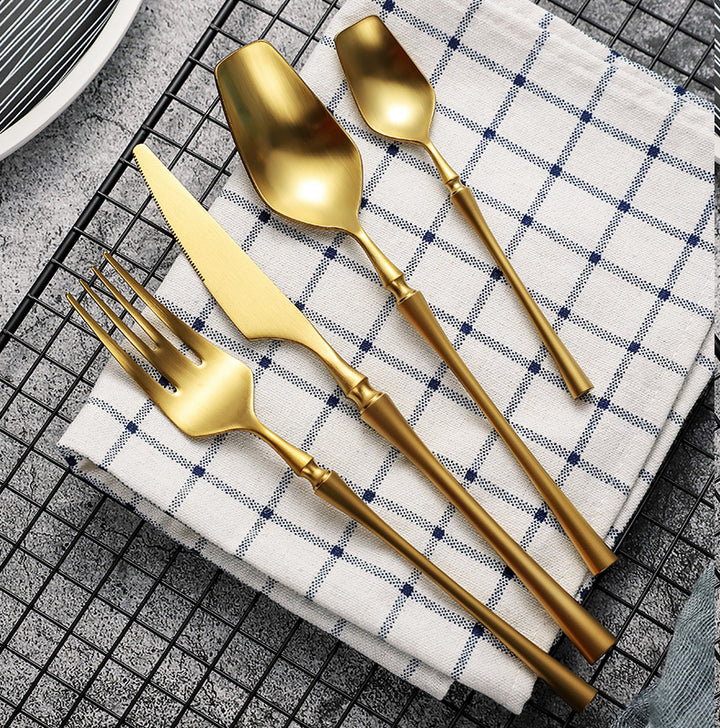 Auriel Gold Cutlery Set (4 piece)