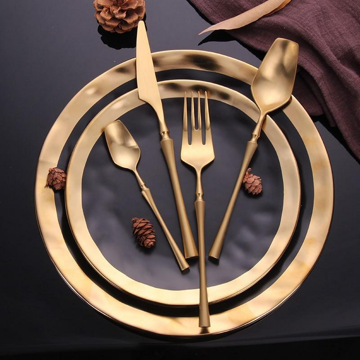 Auriel Gold Cutlery Set (4 piece)