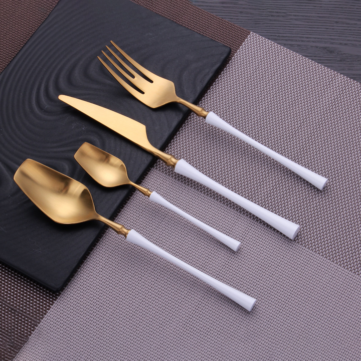 Auriel Gold Cutlery Set (4 piece)